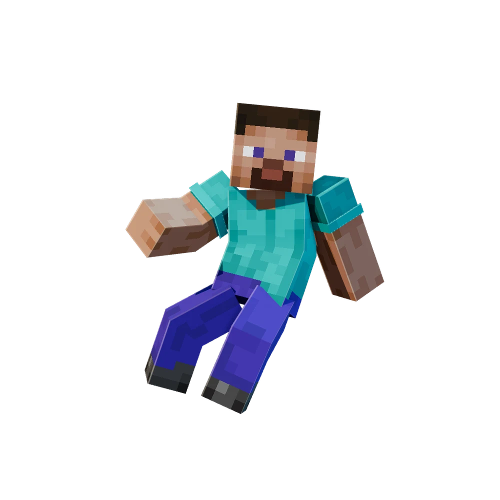 Steve floating, exported with the engine