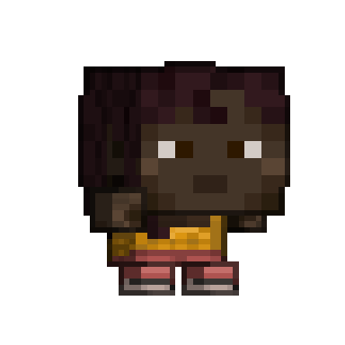 Chibi sprite of Makena cheering